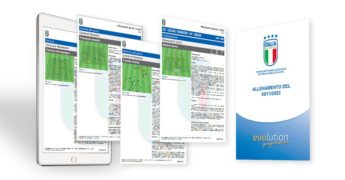Applicazione dell'Evolution Programme - Stampa personalizzata della sessione di allenamento Applicazione dell'Evolution Programme - Stampa personalizzata della sessione di allenamento