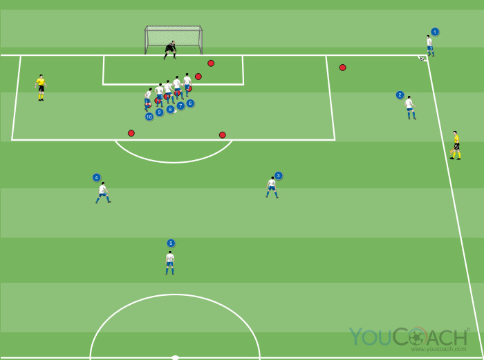 Canto: ataque ao primeiro poste