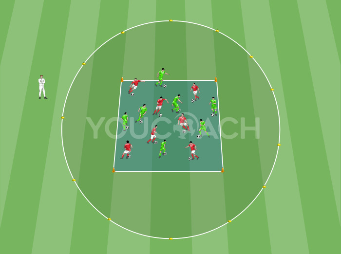 Ajax FC Ballführen mit Sprintwettbewerb