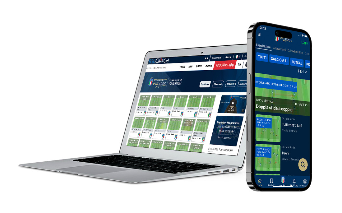 Evoapp - l'applicazione dell'Evolution Programme realizzata da YouCoach per il progetto del Settore Giovanile e Scolastico FIGC Evoapp - l'applicazione dell'Evolution Programme realizzata da YouCoach per il progetto del Settore Giovanile e Scolastico FIGC