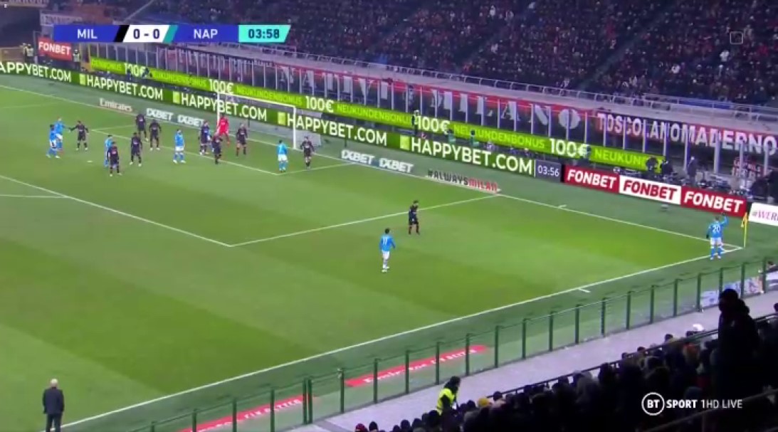 Milan Napoli azione calcio piazzato 2021 2022 Milan Napoli azione calcio piazzato 2021 2022