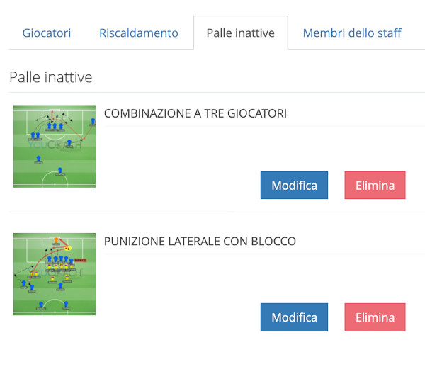 Gestire le palle inattive con YouCoachApp Gestire le palle inattive con YouCoachApp
