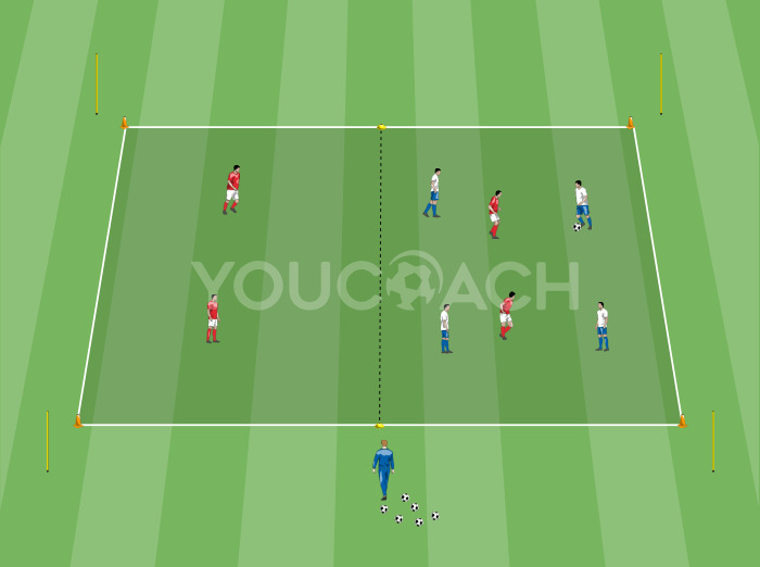 Kleinfeldspiel 4 gegen 2: hohe Intensität und Übergänge